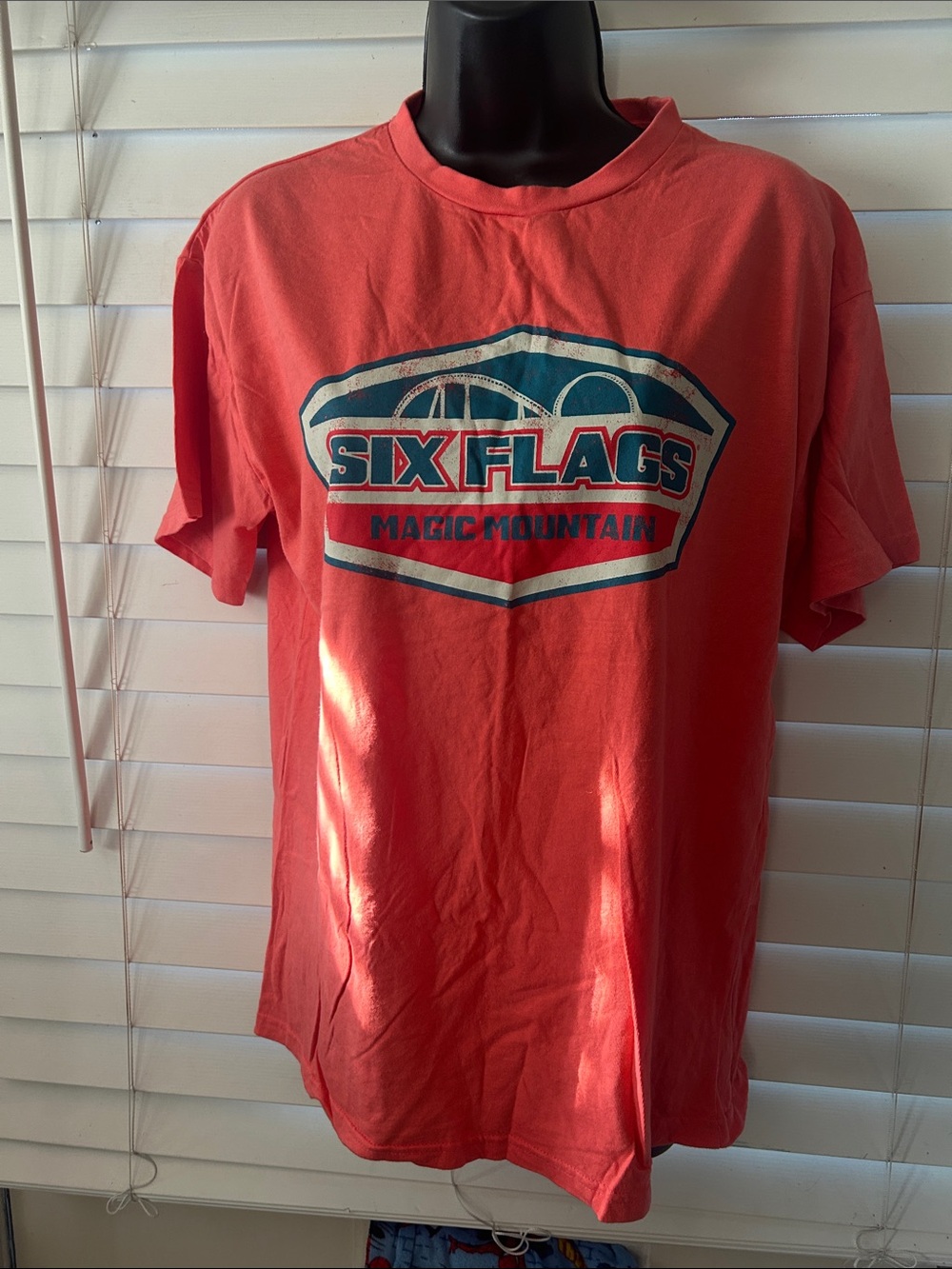 Six Flags Magic Mountain Peach Graphic Tee